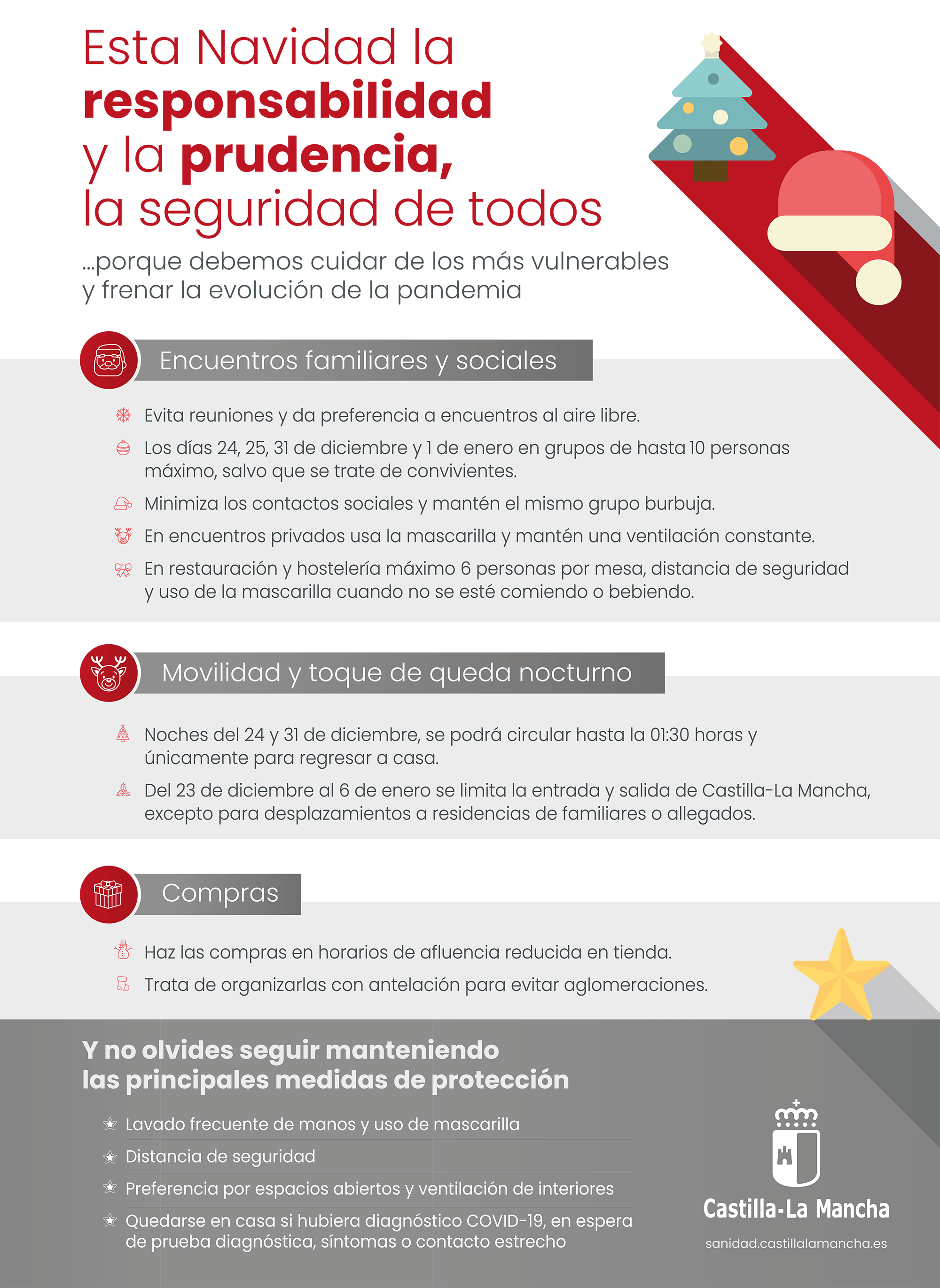 Cartel informativo de la Consejería de Sanidad